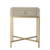 Side Table Alberta Faux Shagreen