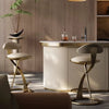 Bar Counter Stool Marilyn Brushed Brass