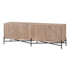 Calla Natural & Black 4 Doors Media Sideboard