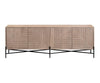 Sideboard Calla Natural & Black 4 Doors