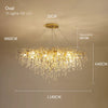 French Droplets Chandelier Oval