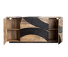 Sideboard Lamar Natural & Black 4 Doors