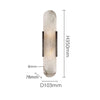 Wall Lamp Solstice Alabaster with Black Finish
