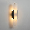 Wall Lamp Solstice Alabaster with Black Finish