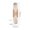 Wall Lamp Solstice Alabaster with Brass Finish