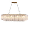 Chandelier Anika Long Textured Glass 100 cm