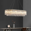 Chandelier Anika Long Textured Glass 100 cm