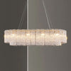 Chandelier Anika Long Textured Glass 100 cm