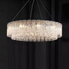 Chandelier Anika Round Textured Glass 80 cm