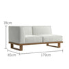 Coast Modular Teak Corner Sofa Grey