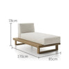 Coast Modular Teak Sun Lounges Grey