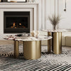 Coffee Table Peck Set of 2 Brushed Brass