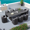 Outdoor Dining Set Santorini Black