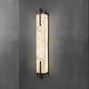 Wall Lamp Hansley Alabaster Black Finish