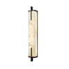 Wall Lamp Hansley Alabaster Black Finish
